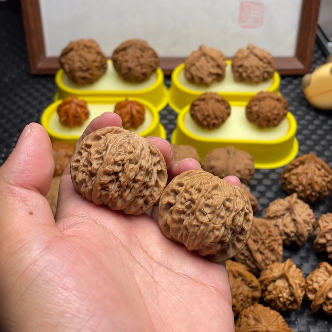 憨***魔文玩核桃把件磨盘42