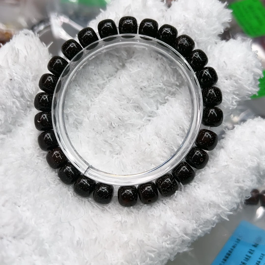 星月菩提手串22傲世糯冰黑金玉华星月菩提单圈98