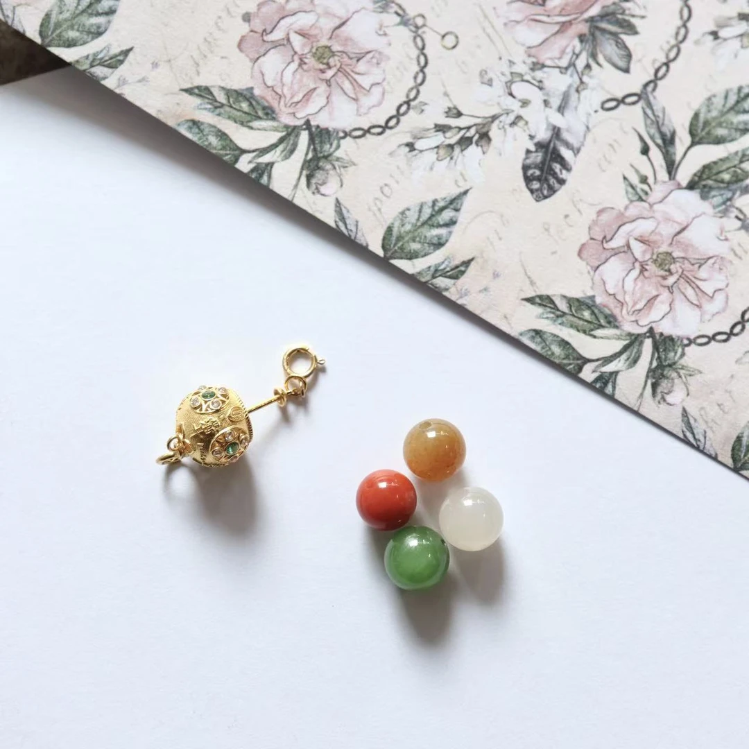 【玉安】和田玉葫芦吊坠·18k金·多样性发其一