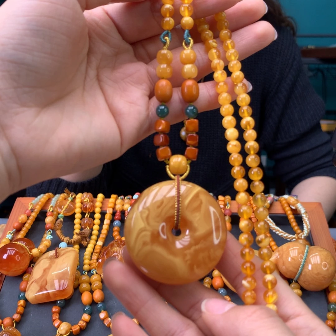 蜜蜡未镶嵌颈饰天然