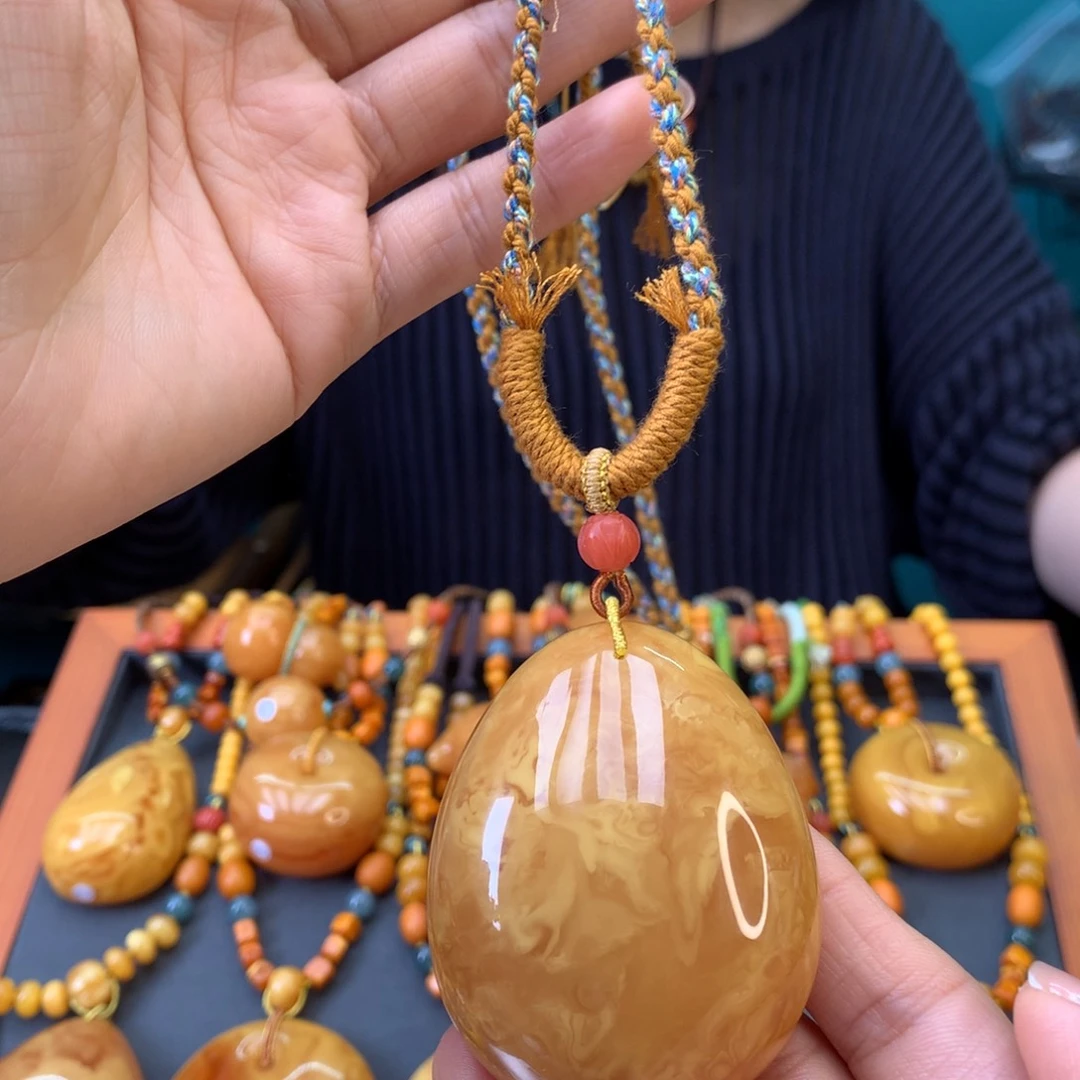 蜜蜡未镶嵌颈饰天然