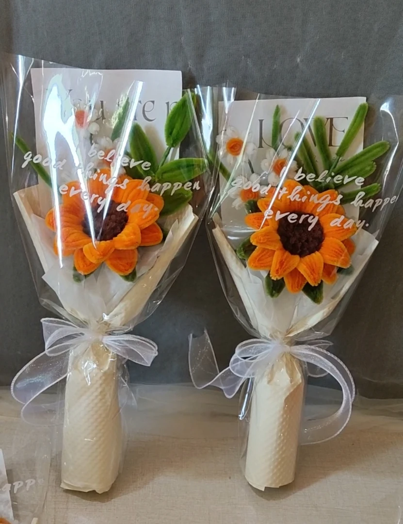 《送包装》创意扭扭棒向日葵花束手工diy材料包适合送同学毕业礼物