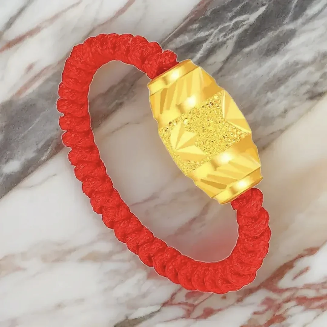 【新人补贴】转运珠戒指女男本命年红手绳手工编织指环