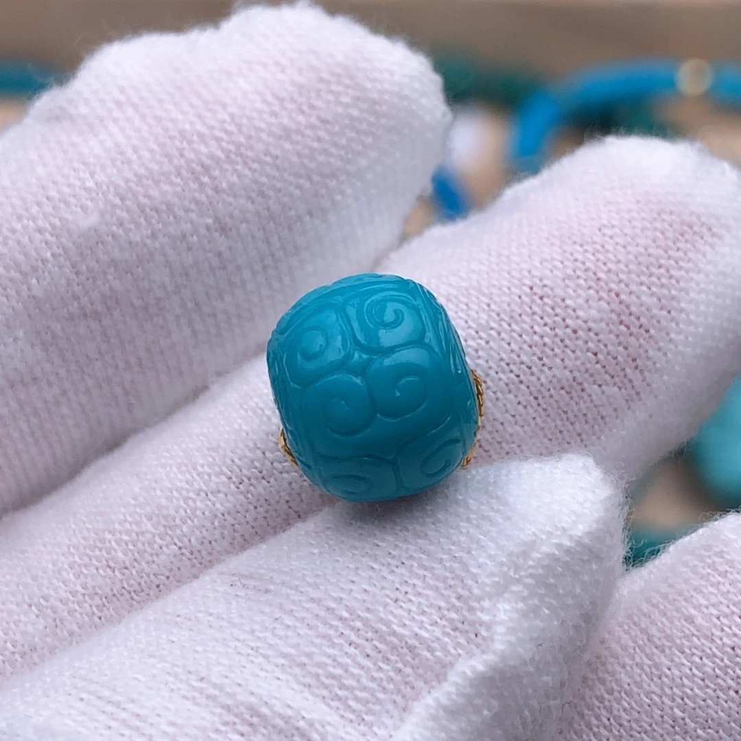 绿松石未镶嵌珠宝奇石10.8mm