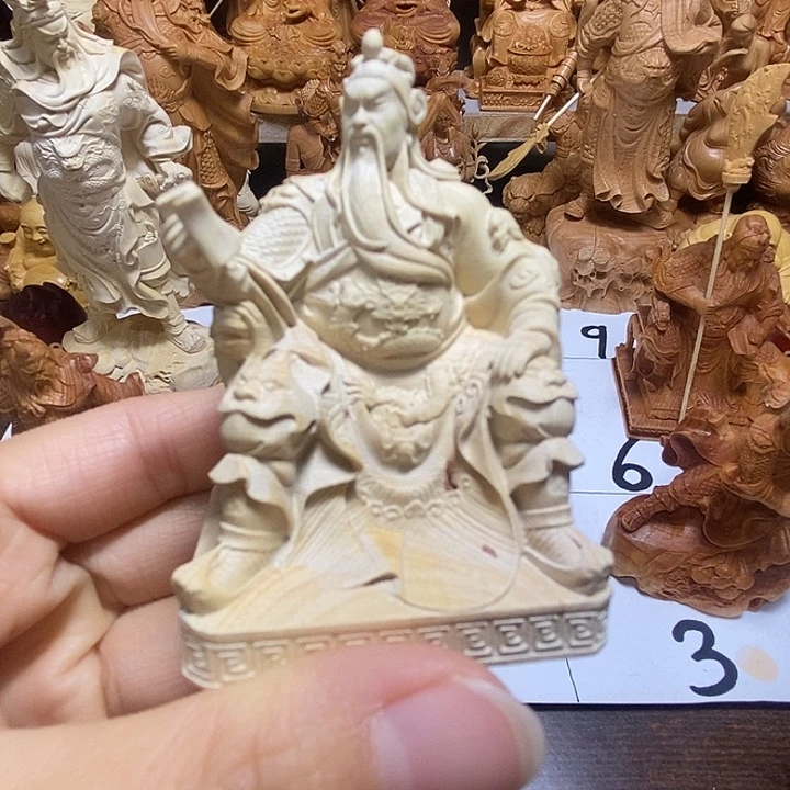 柏木（崖柏）夜读关公 小瑕