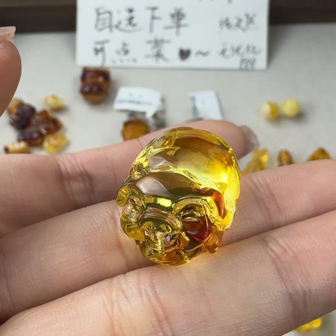 蜜蜡未镶嵌珠宝奇石全品吊坠孔 24×17.6×12.3mm
