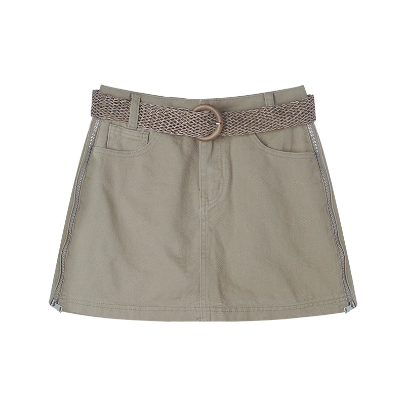 2025新复古水洗棉a字包臀防走光百搭牛仔裙裤LK2502349