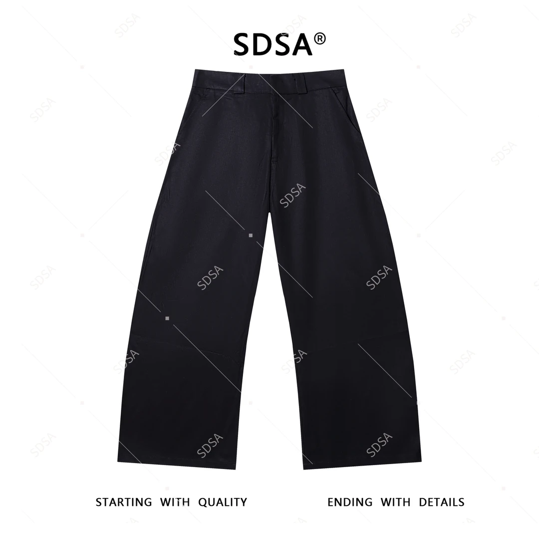 SDSA男士新款轻奢痞帅男装直筒裤子休闲裤设计师秋季日系复古百搭