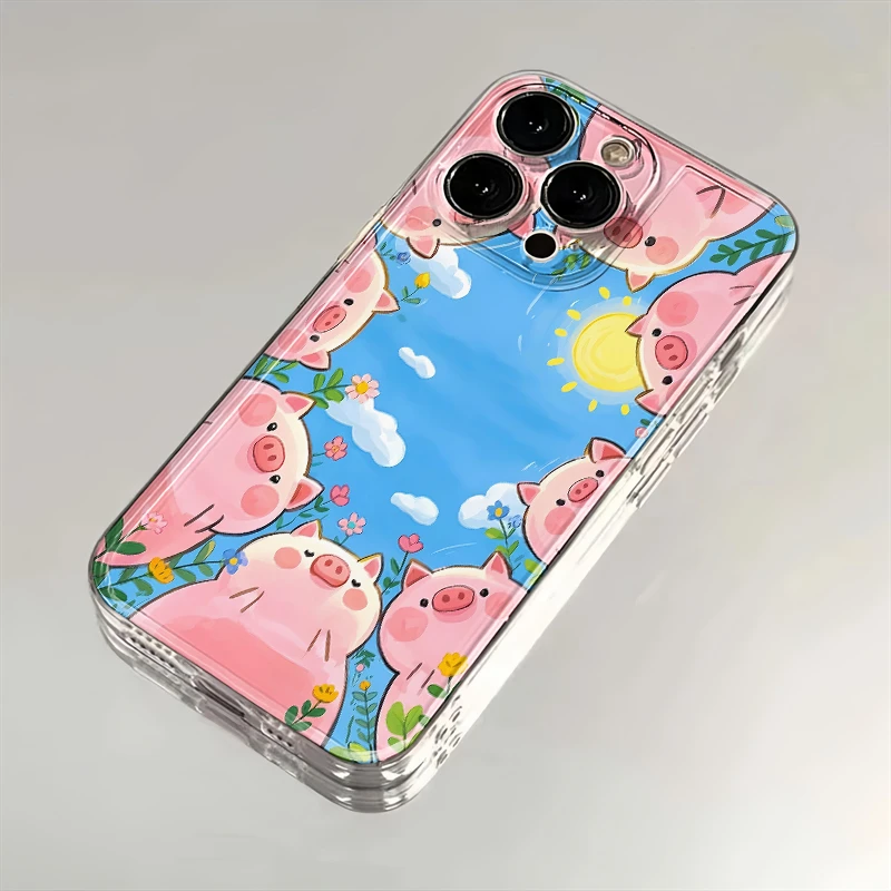 小猪周末时光适用iPhone16小米15华为苹果14promax软手机壳12太空