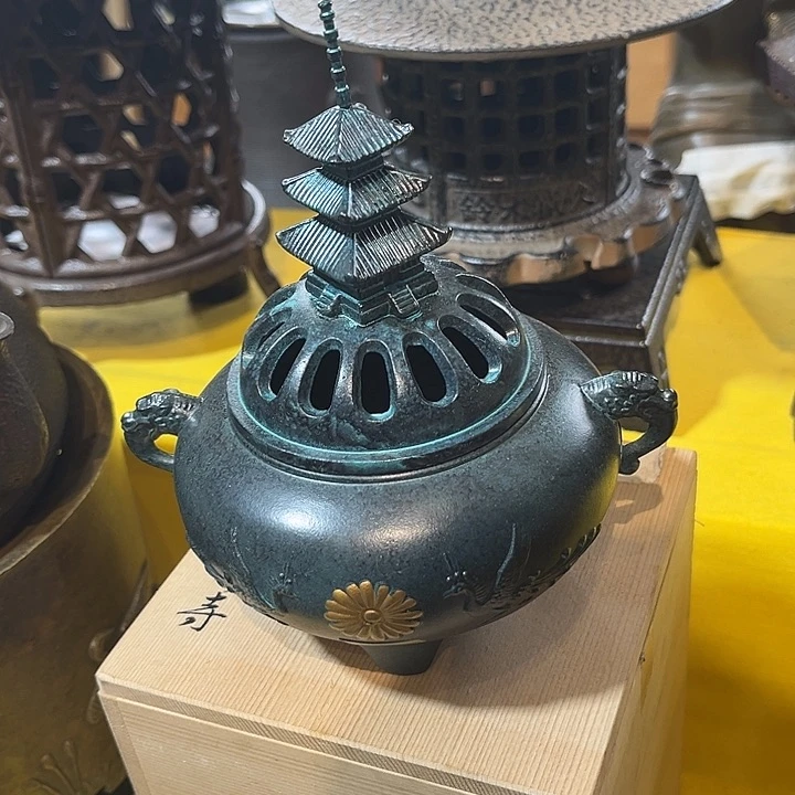 蜜安罐瓷香炉锡茶则