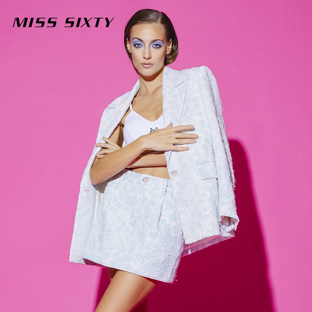 Miss Sixty重工绣花亮片优雅通勤女西装外套