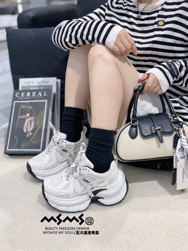 玛莎玛索622-508休闲鞋老爹鞋时尚休闲鞋时尚女鞋白色厚底