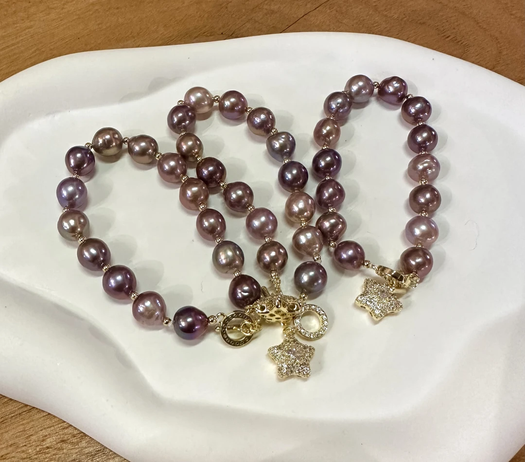 【李李珍珠】淡水巴洛克手链（合金）8-10mm 多样性发一