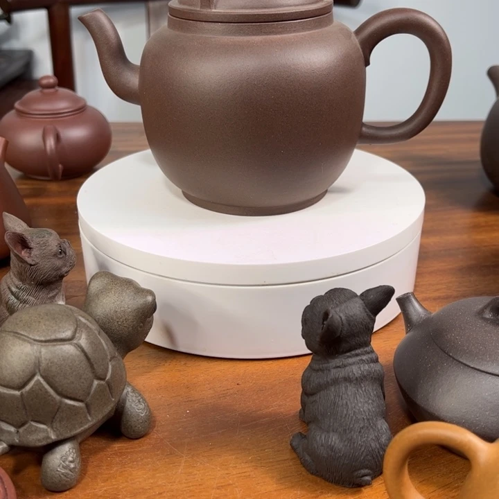 紫砂茶壶m*u大彬鼎足盖123全手