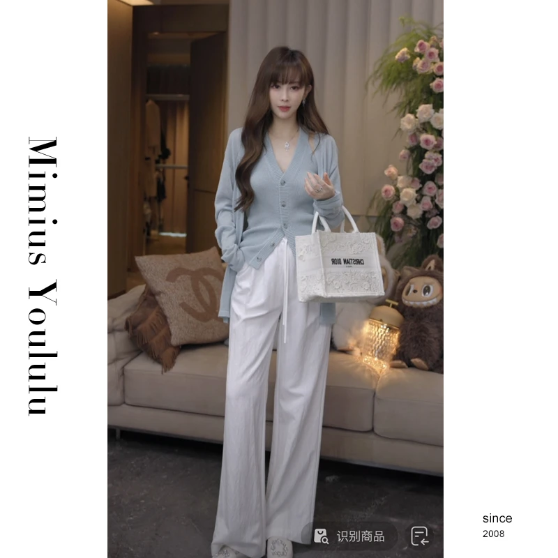 【mimius】U 极简慵懒垂感高腰百搭抽绳休闲裤 G03537