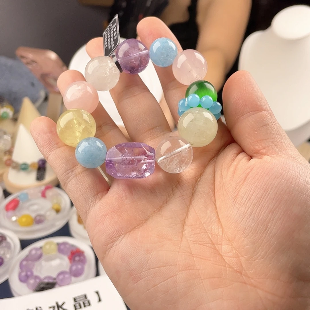 银S925镀金镶嵌手链水晶