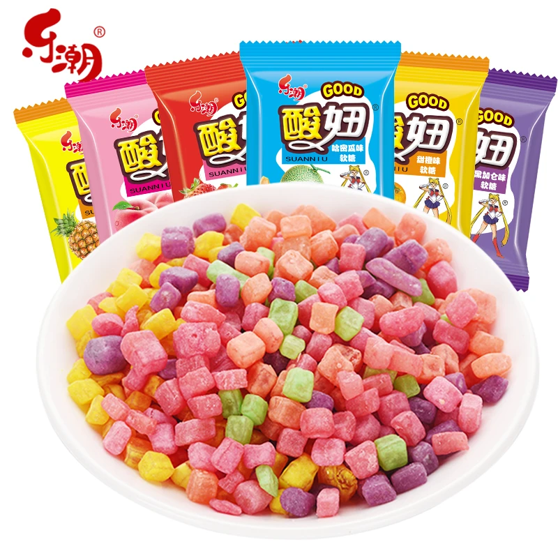 乐潮酸妞软糖混合水果味多口味儿时怀旧8090后怀旧零食童年