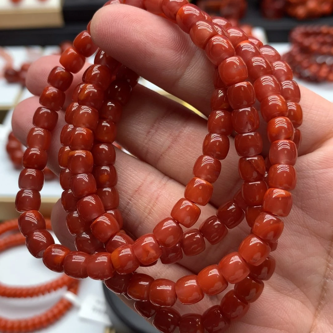 南红玛瑙手链未镶嵌