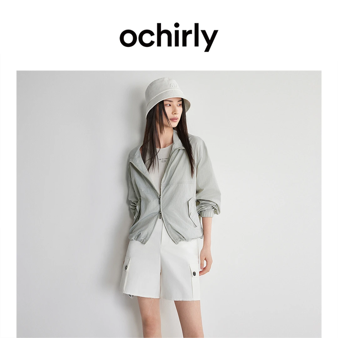 欧时力 户外防晒风衣外套新款春轻薄运动风休闲风感波粒