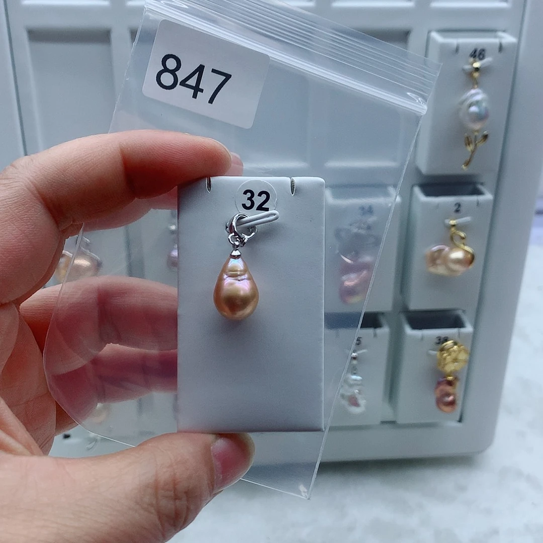 合金吊坠(不含链)淡水珍珠