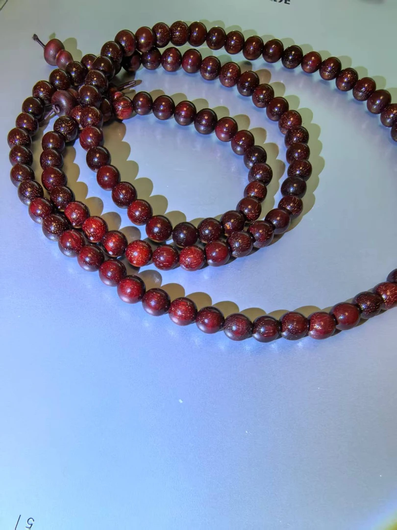 小叶子手串108子，黄花梨65子手工串珠