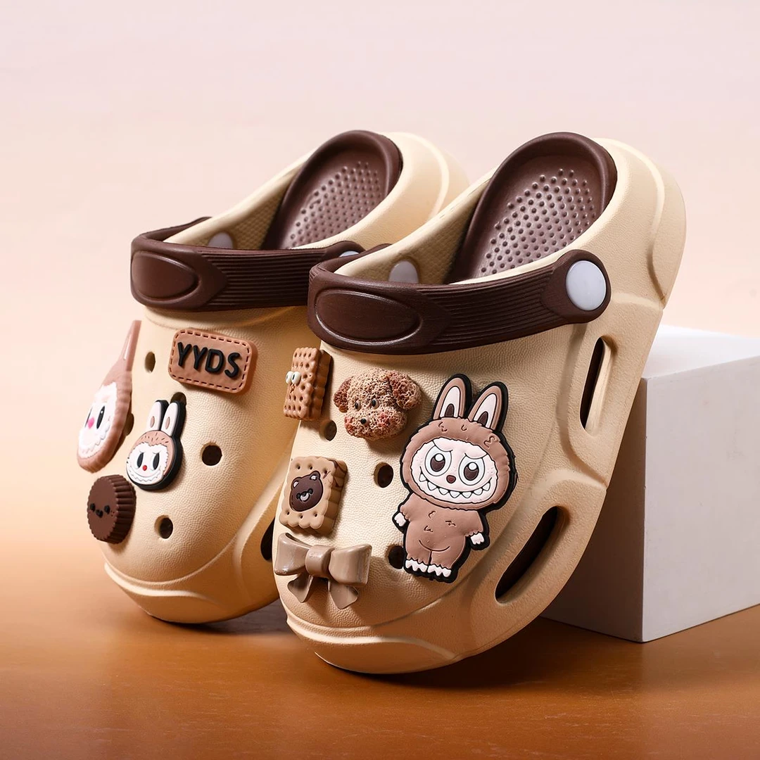 儿童洞洞鞋夏季卡通女童凉拖鞋防滑中大童女孩沙滩鞋软底宝宝外穿