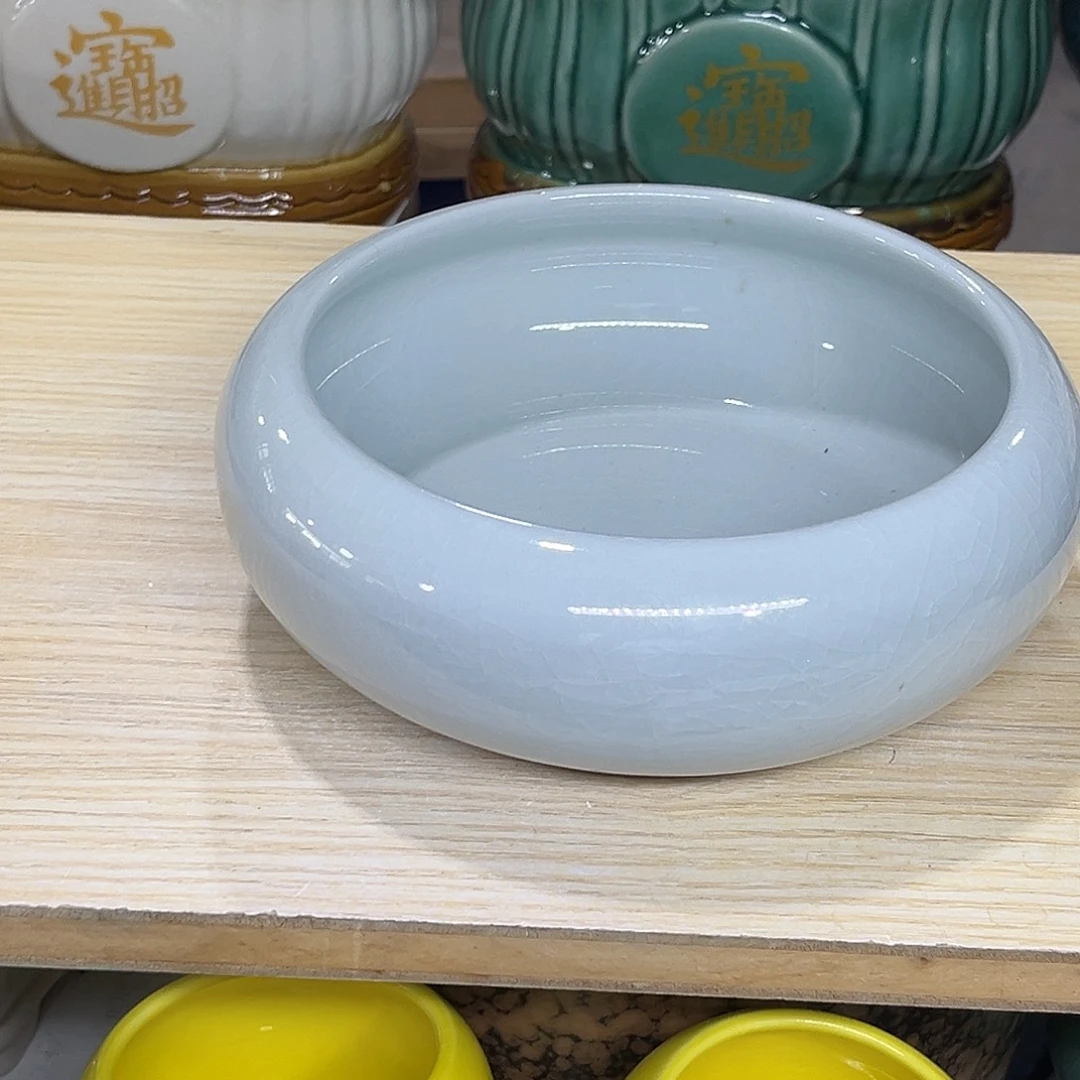 陶瓷绿植多肉微瑕花盆口径16*7.5无孔