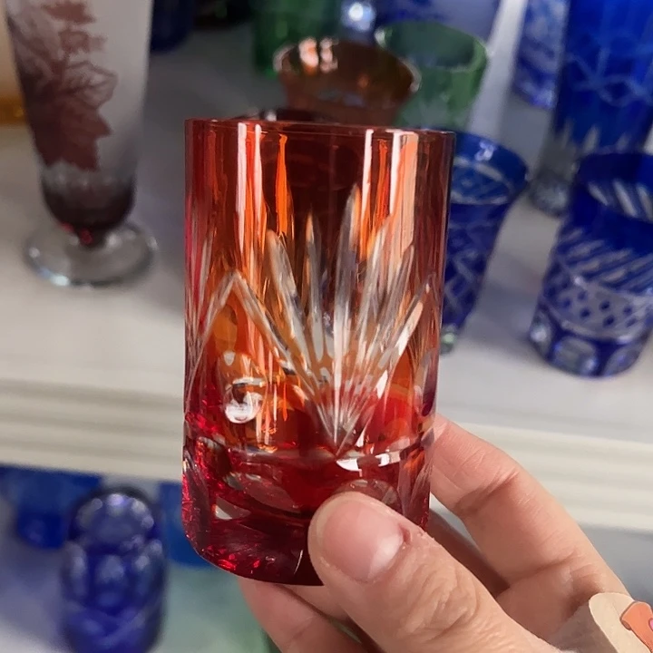 平底款水晶玻璃微瑕一个