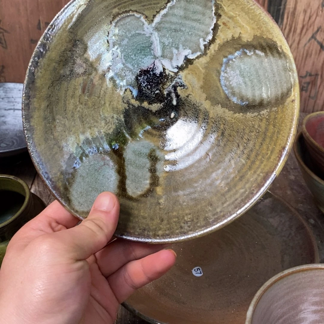 不***海浪鬼柴烧釉陶美器