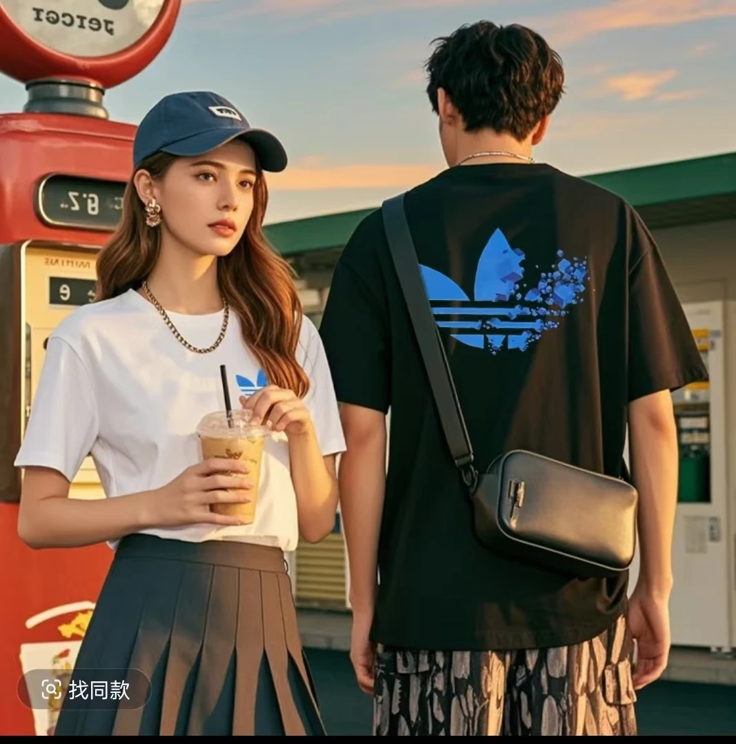 重磅圆领T夏季短袖T恤韩版个性时尚简约男女同款A15