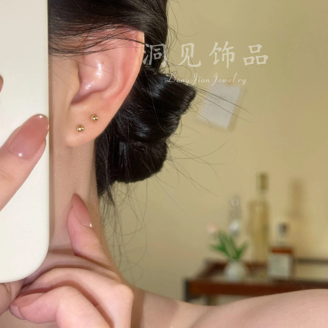 【金珠逸韵】金珠细针简约闪耀日常百搭衬精致  ES001