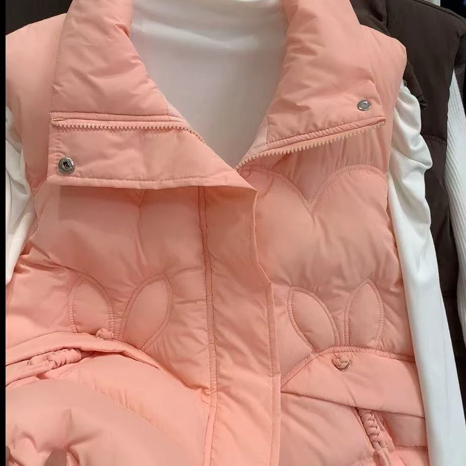 女马甲冬季新款立领修身显瘦保暖百搭短款韩版坎肩背心马夹外套