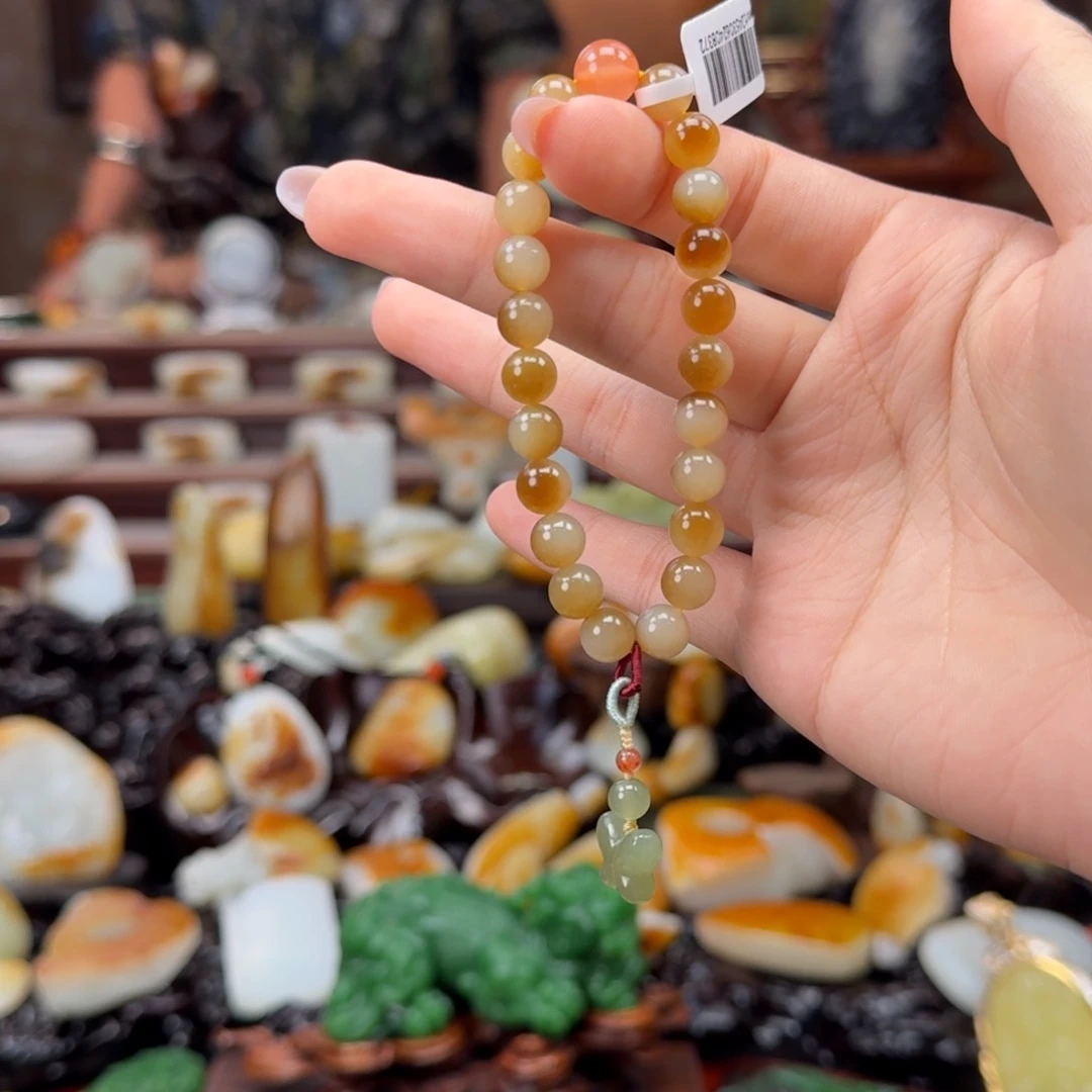 手链未镶嵌和田玉（糖玉）