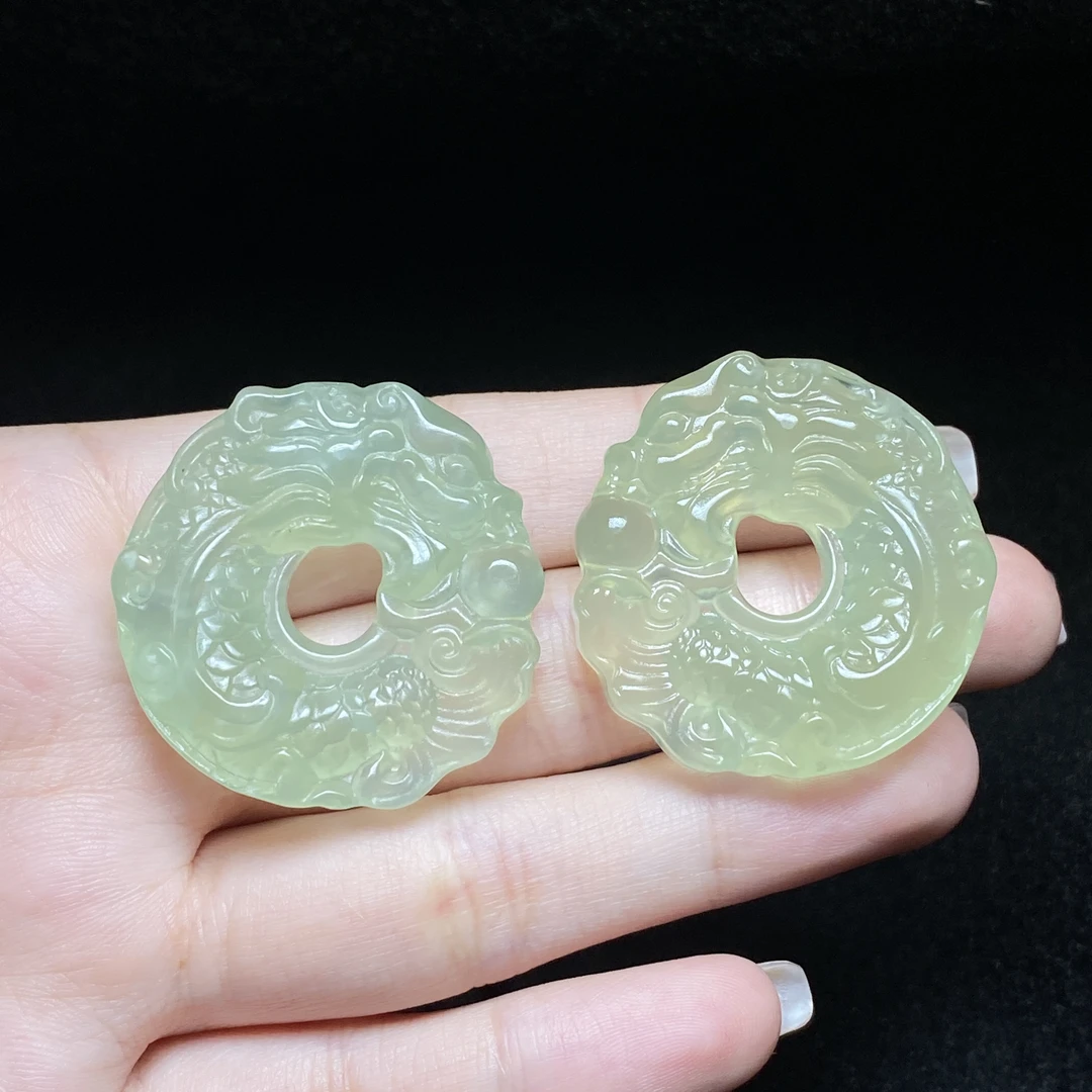 【小北严选】岫玉吊坠约34*34mm带绳【多样性发一件】-BH144X390