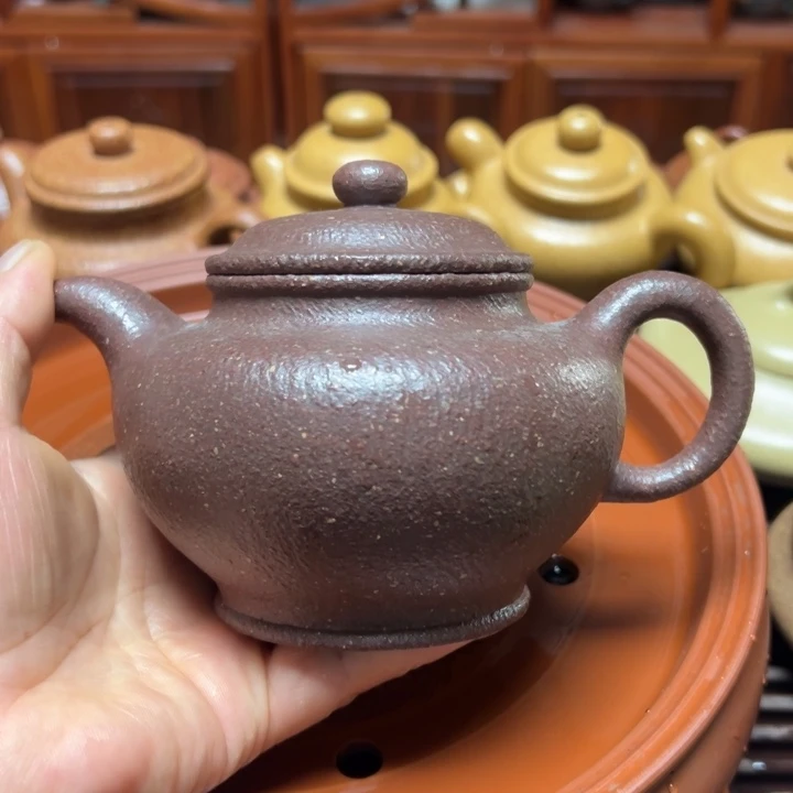 靓***马紫砂茶杯宜兴原矿紫五彩