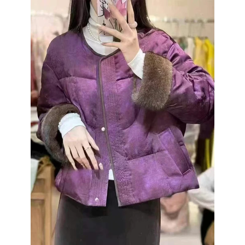 【锦衣服饰】Q 9991新中式国风提花羽绒服外套