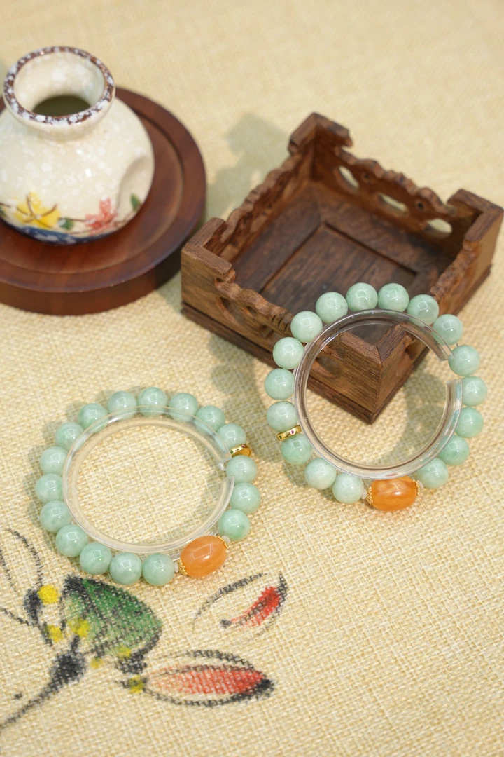 10*11mm老蜡枣珠diy翡翠圆珠手串JHH12055904多样性发一件