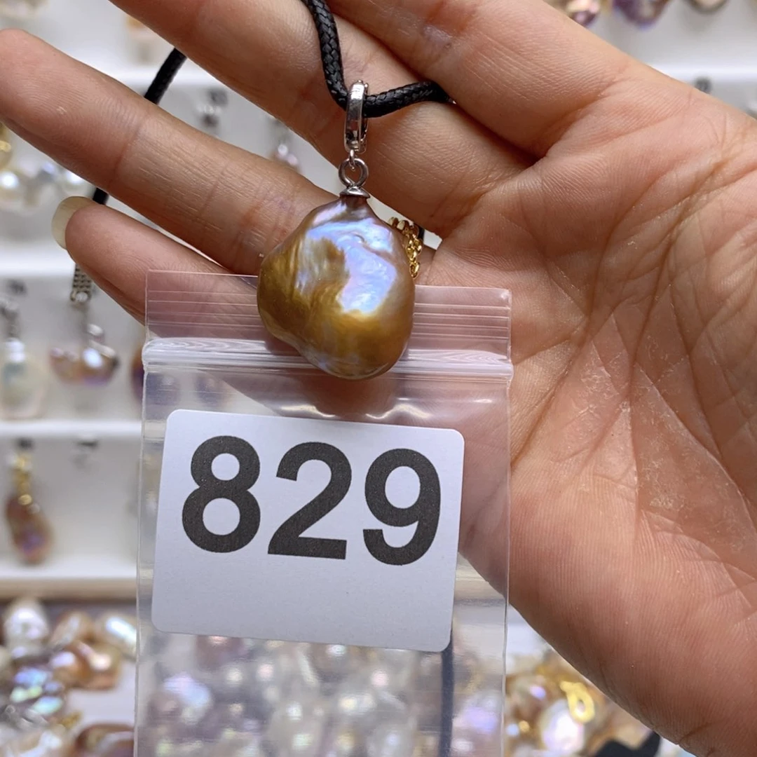 淡水珍珠颈饰银S925镶嵌829