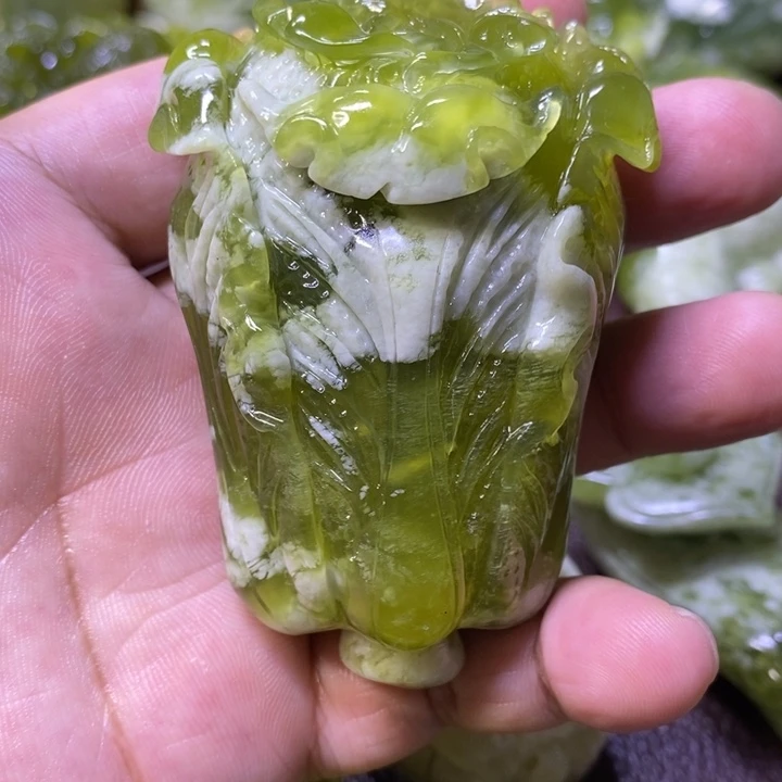 【闪购商品】蛇纹石玉未镶嵌岫玉手把件