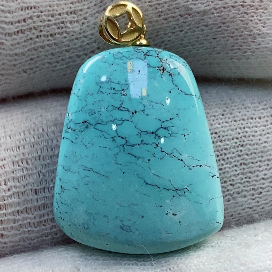 绿松石珠宝奇石18K金镶嵌