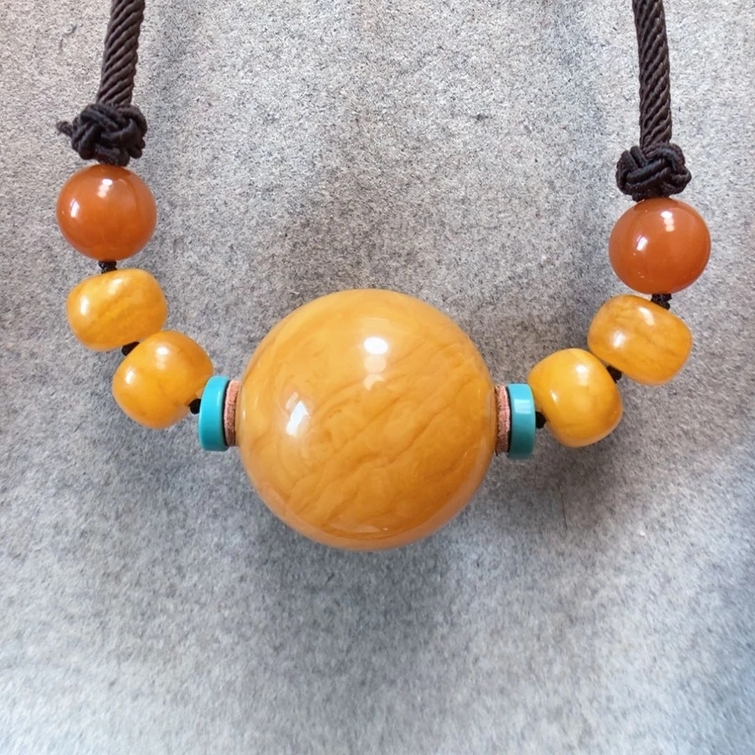 未镶嵌项链蜜蜡蜜蜡锁骨