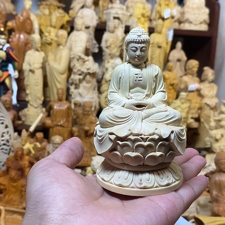 黄杨木黄杨木瑕疵阿弥陀佛