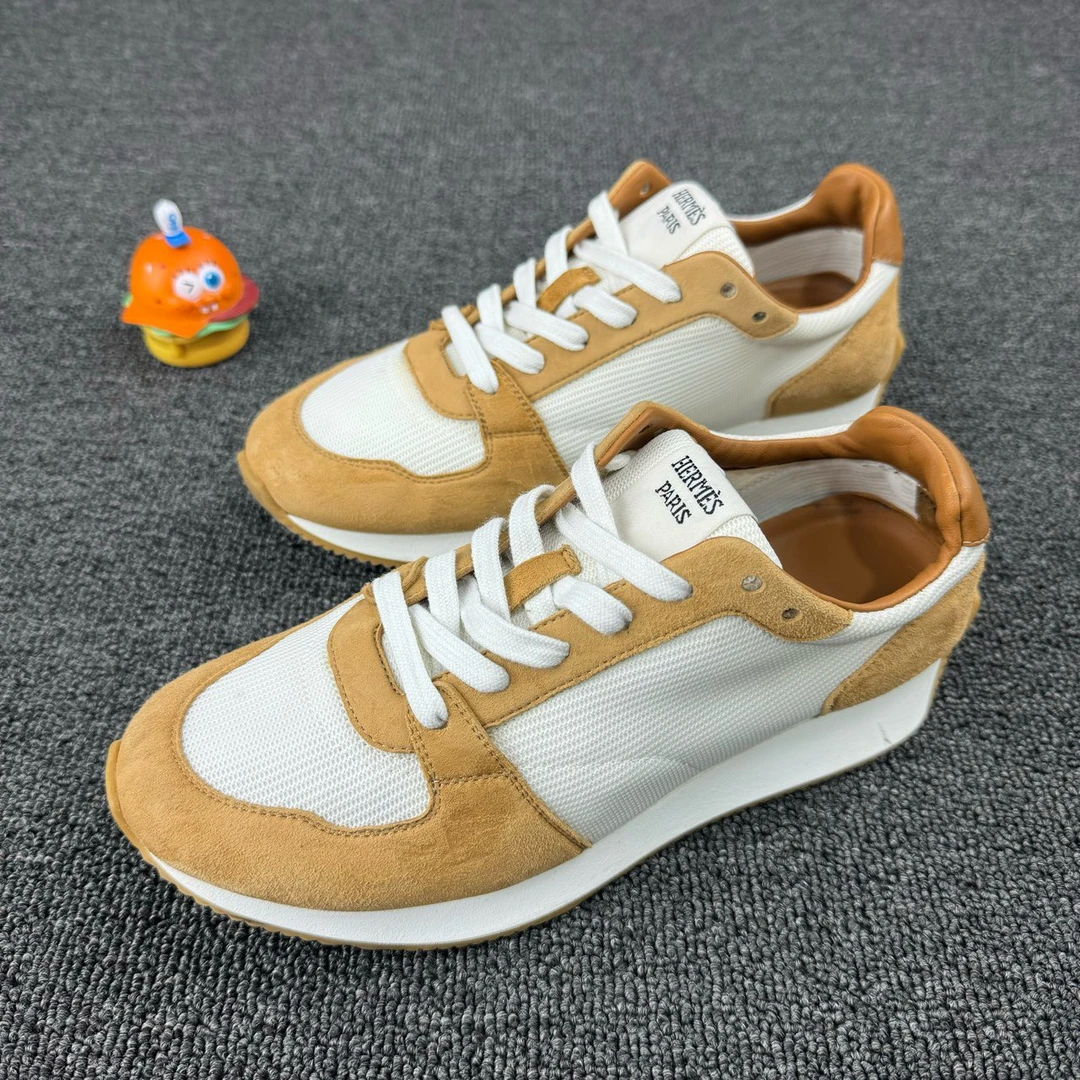 95新 Hermes/爱马仕 Hermes爱马仕拼色休闲运动鞋 37 HB789