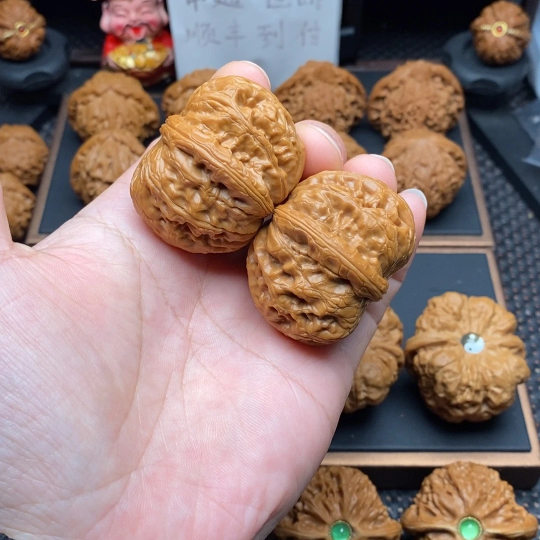 文玩核桃把件45尺元宝