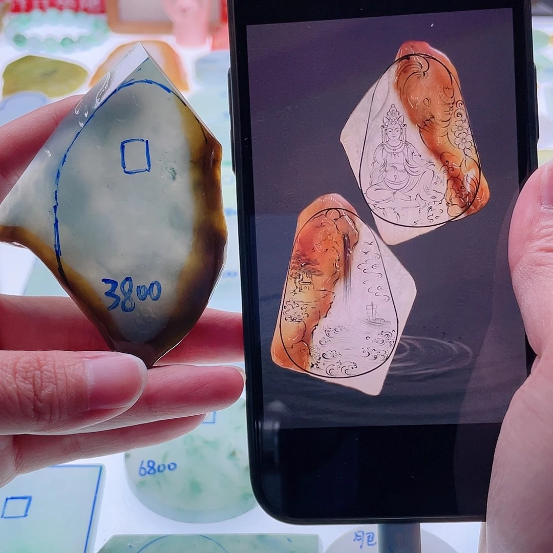 定制翡翠未镶嵌天然翡翠包工