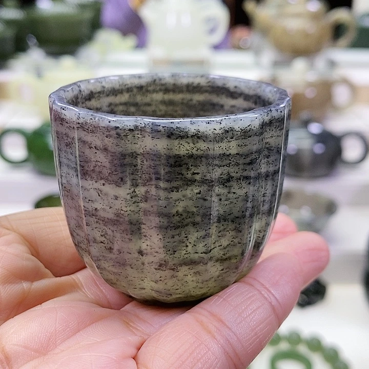 未镶嵌和田玉挂件茶杯60m l