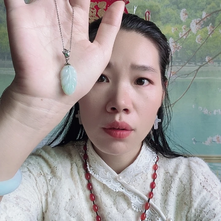吊坠(不含链)银S925镶嵌翡翠