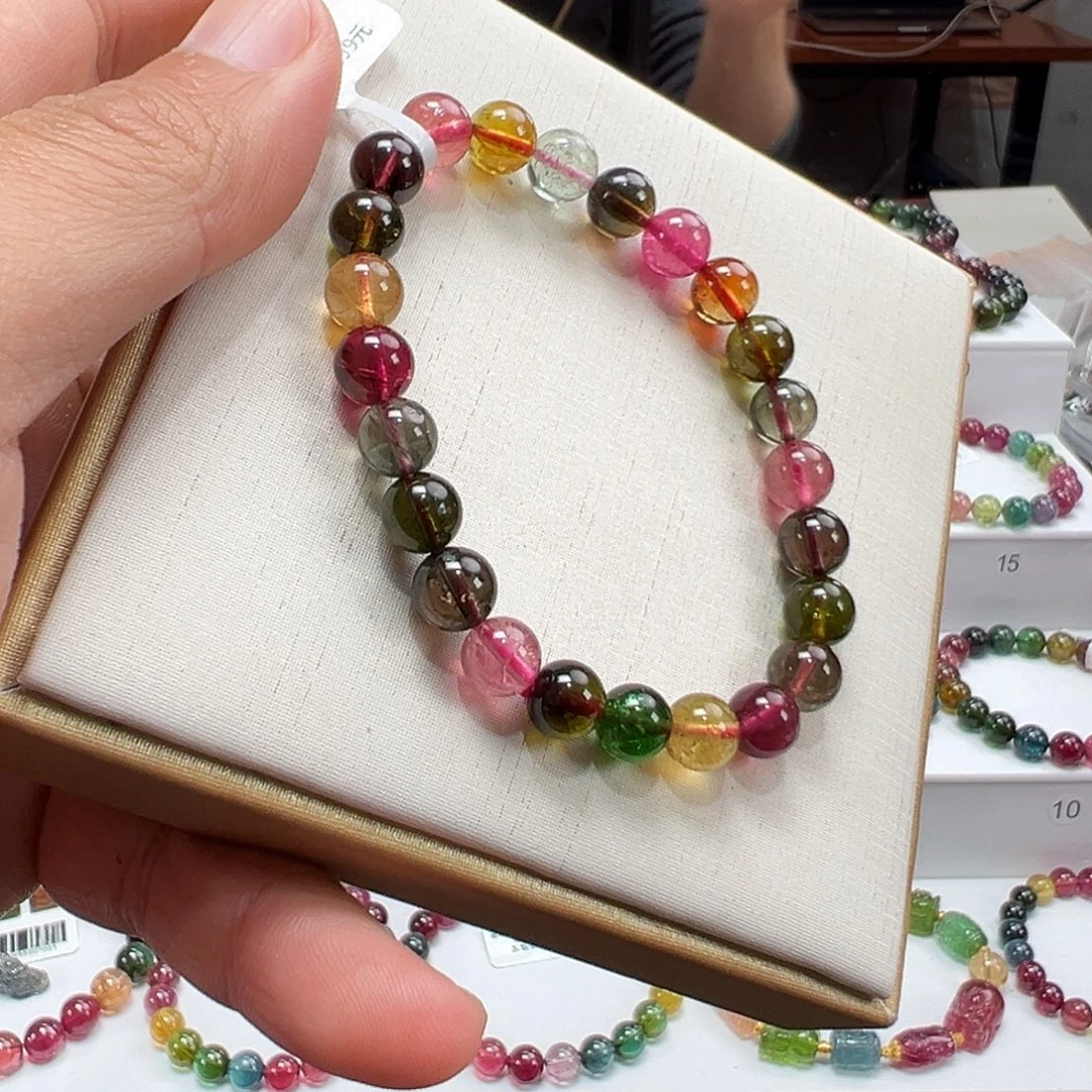 碧玺未镶嵌手串7.5mmmmmmmm