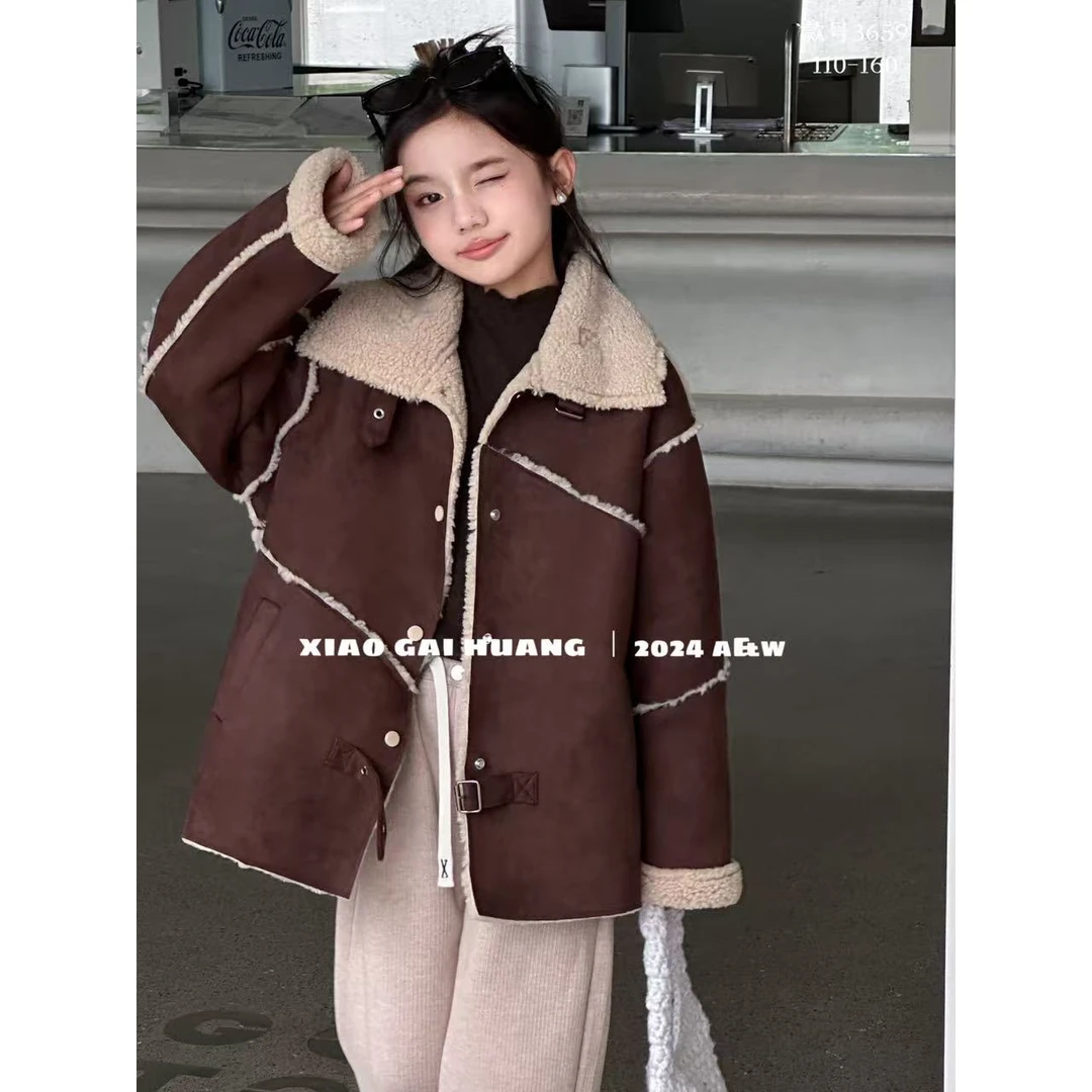 现货    冬季新款儿童女童休闲一体外套3659