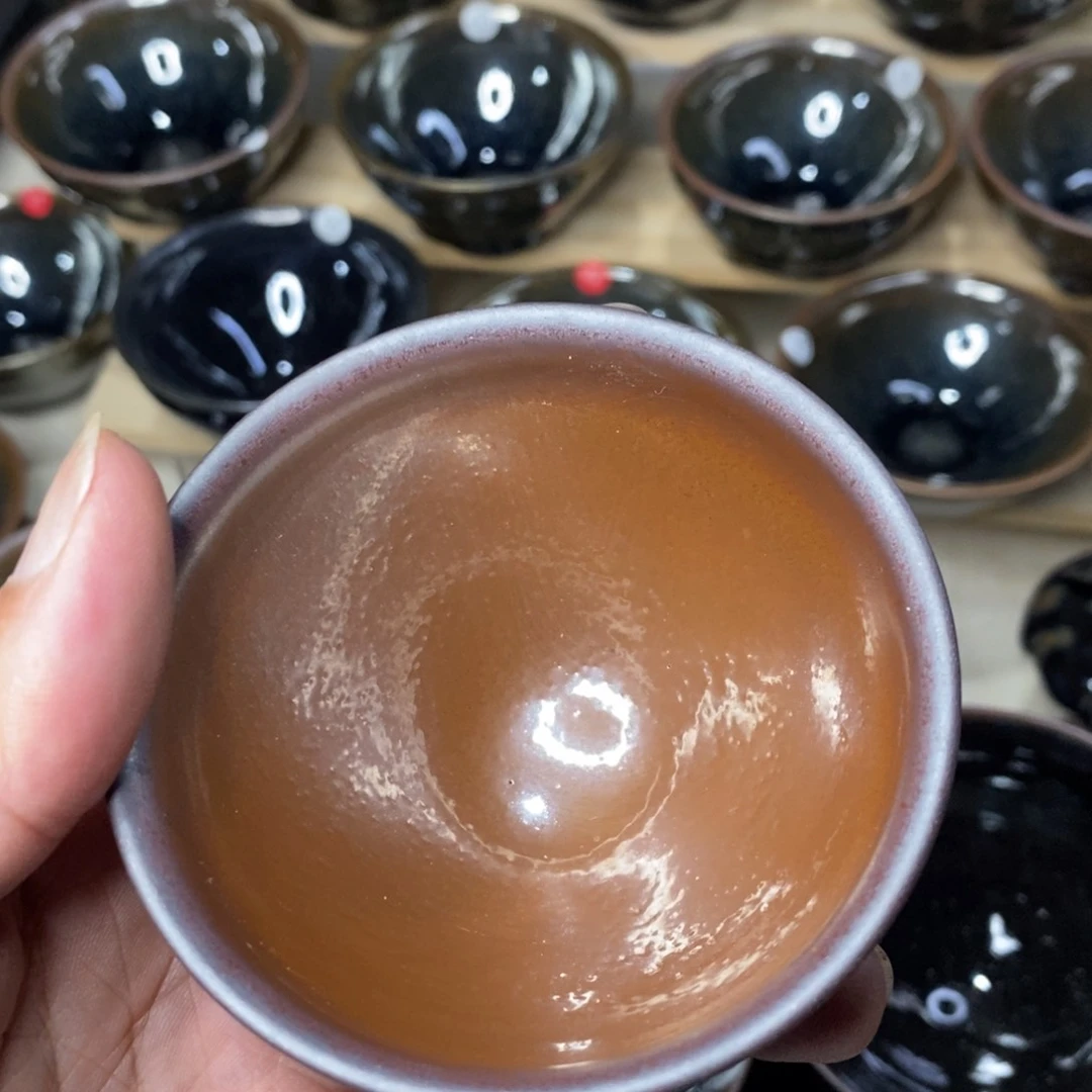 茶盏墨*吾柿红建盏原矿主人杯